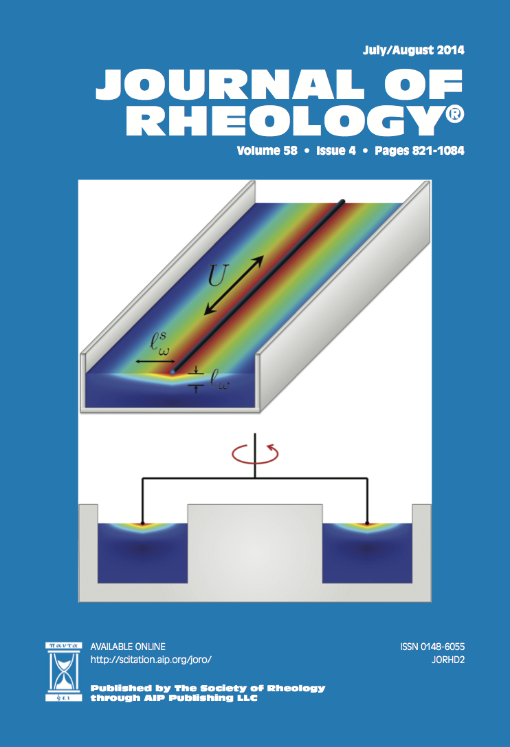 Journal of Rheology Vol58 Iss4 Cover